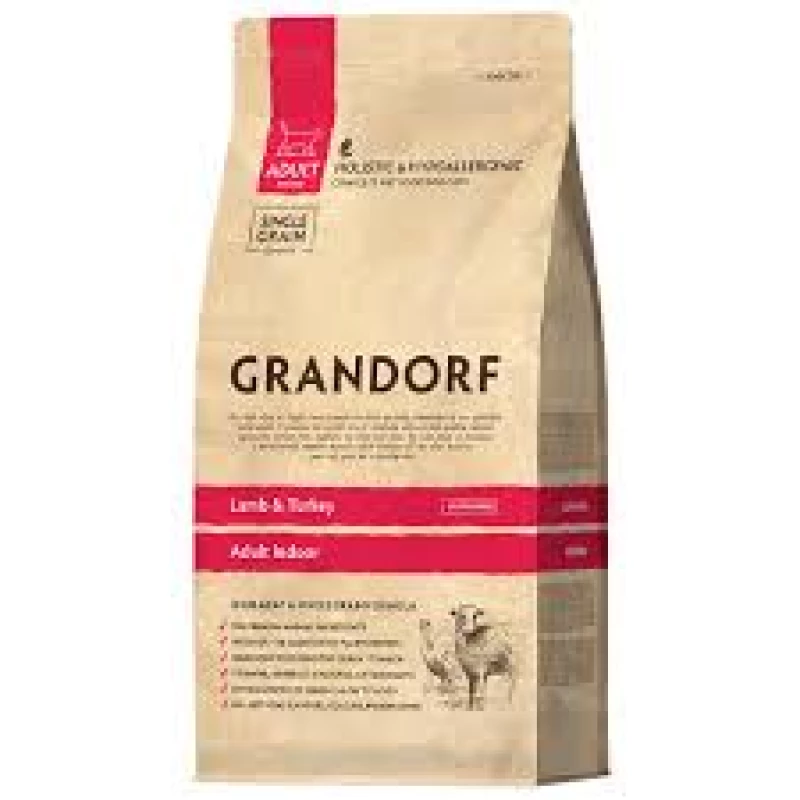 Hrana uscata GRANDORF CAT LAMB-TURKEY INDOOR, 2 Kg