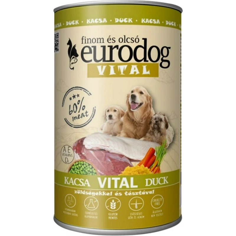 Hrana umeda Eurodog VITAL DUCK 1.24KG