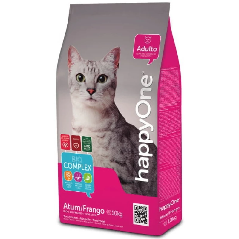 Hrana uscata HappyOne pentru pisici, TUNA / CHICKEN, 10KG