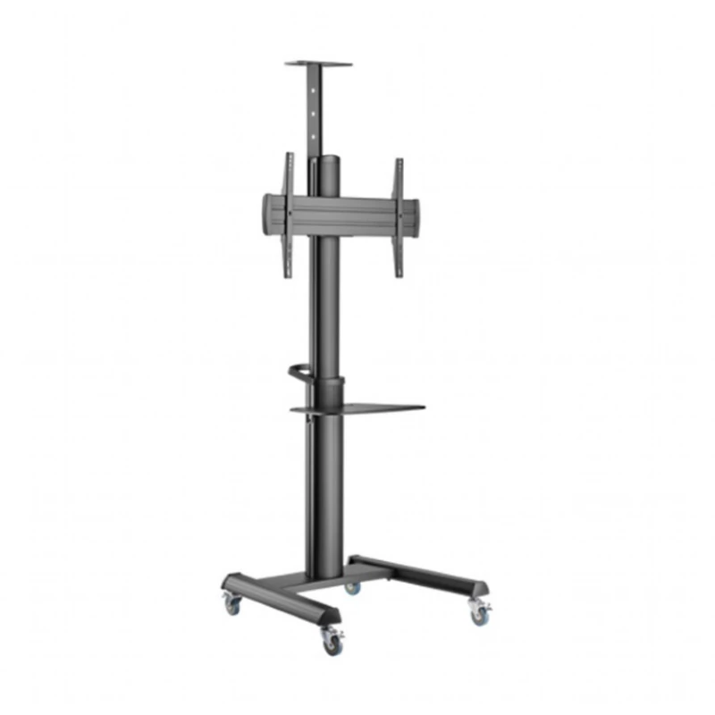 Настенное крепление GEMBIRD Height adjustable TV floor stand with caster wheels, 37" - 70", Gembird "TVS-70T-02", max. 70 kg, max. VESA 600 x 400, Tilt range: +5 ° ~ -12 °, Height adjustable shelf for equipment/camera, Dimensions: 772 x 648 x 2157 mm, Steel, Cable management, B