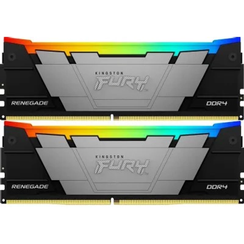 Модуль памяти KINGSTON 32GB (Kit of 2*16GB) DDR4-3600  Kingston FURY® Renegade DDR4 RGB, PC25600, CL16, 2Rx8, 1.35V, Symmetric BLACK Large heat spreader, Dynamic RGB effects featuring Kingston FURY Infrared Sync technology, Intel XMP Ready (Extreme Memory Profiles)