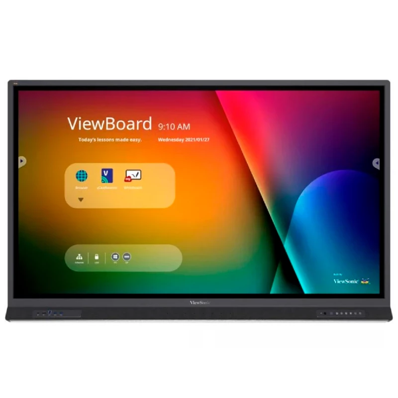 Interactive Display VIEWSONIC IFP6552-2F, EDUCATION - POWERFUL MULTIMEDIA LEARNING, EDLA - GOOGLE PLAY MARKET, 65" (3840X2160), 33 MULTI-POINT TOUCH, 7H, 350NITS, 8G RAM/64GB STORAGE, ANDROID 13, OPSX1, WI-FI SLOTX1, HDMI-INX3, HDMI-OUTX1, VGAX1, DPX1, SPDIFX1,USB-AX5,U