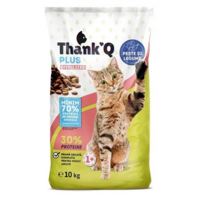 Hrana uscata Thank Q PENTRU PISICI STERILIZATE, PUI, 10kg