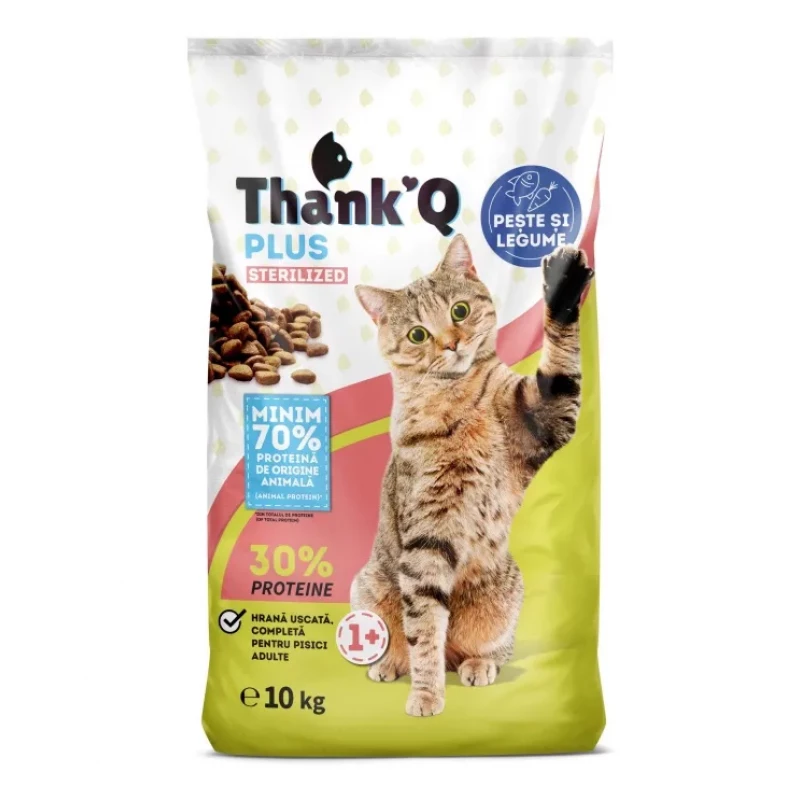 Hrana uscata Thank Q PISICI STERILIZATE - PEȘTE, 2 Kg