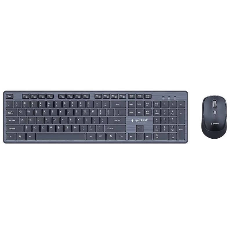 Kit (keyboard+mouse) GEMBIRD KBS-WCH-04-RU, WIRELESS DESKTOP SET, 2.4 GHZ WIRELESS FULL SIZE KEYBOARD AND MOUSE, SINGLE USB NANO-RECEIVER, RU-LAYOUT, BLACK