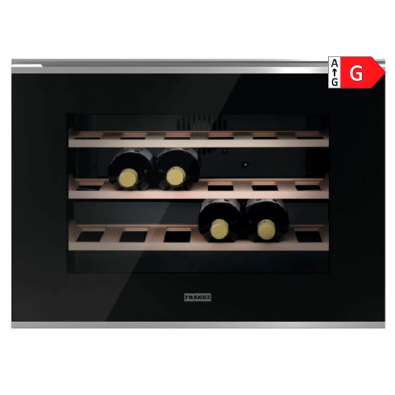 Dulap/Frigider pentru vin FRANKE FMY 24 WCR XS ( 131.0669.345 ), Volum util: 66 l, LxIxA (cm) 56x45x56, Negru/Inox, G