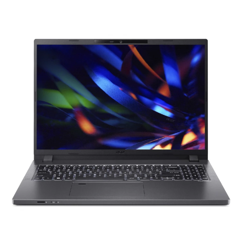 Laptop ACER TRAVEL MATE TMP216-51-G2-TCO-58FX GRAY, 16" WUXGA IPS (INTEL CORE ULTRA 5 120U, 1X16GB DDR5 (2 SLOTS), 512GB M.2 NVME SSD (2 SLOTS), INTEL IRIS XE, CR, HDMI, LAN, MICRO SD CR, SMART CR, WIFI6E AX211 +BT5.1, 53WH BT, TPM 2.0, FHD IR CAM, WIN11PR