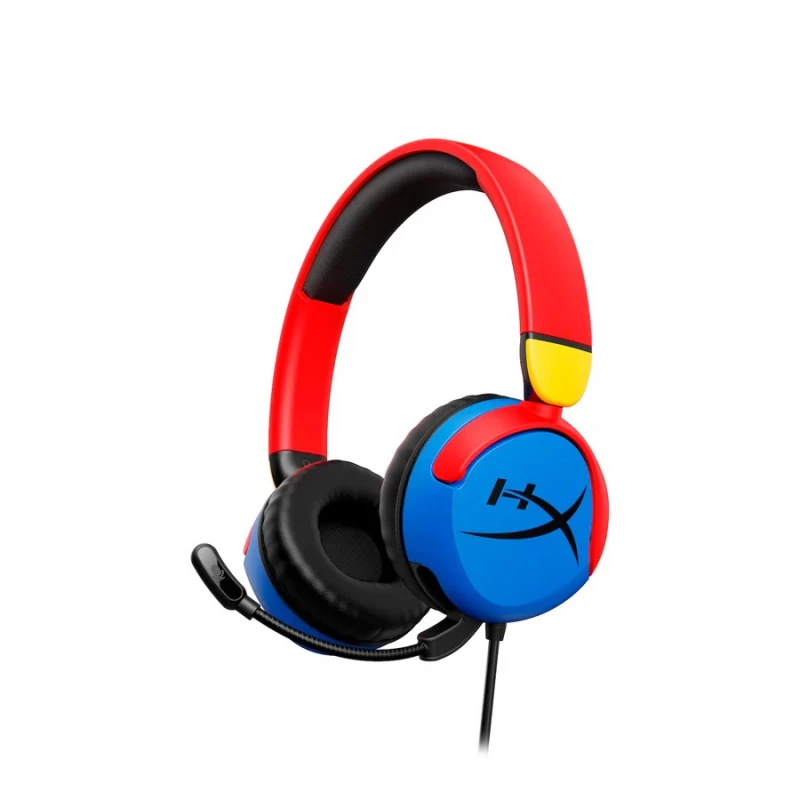 Игровые наушники HyperX HEADSET  CLOUD MINI, MULTICOLOR, ROTATING EARCUPS, MICROPHONE BUILT-IN, RECOMMENDED FOR GAMERS AGES 8-12, VOLUME LEVEL BELOW 85DB, FREQUENCY RESPONSE: 20HZ-20KHZ, CABLE LENGTH:1.2M, 3.5 JACK