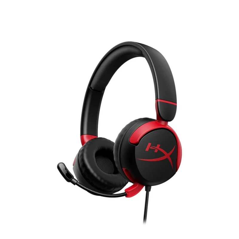 Игровые наушники HyperX HEADSET  CLOUD MINI, BLACK/RED, ROTATING EARCUPS, MICROPHONE BUILT-IN, RECOMMENDED FOR GAMERS AGES 8-12, VOLUME LEVEL BELOW 85DB, FREQUENCY RESPONSE: 20HZ-20KHZ, CABLE LENGTH:1.2M, 3.5 JACK