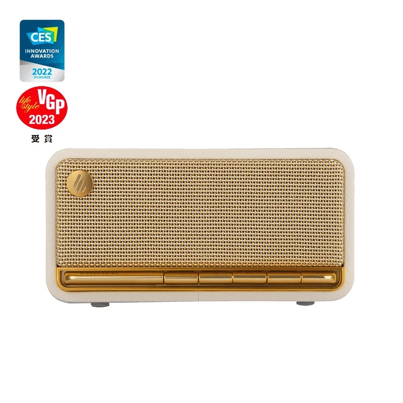 Boxa EDIFIER MP230 WHITE, PORTABLE TABLETOP BLUETOOTH SPEAKER, VINTAGE RADIOS CLASSIC DESIGN, 20W (2X10W) RMS, CLASS-D AMPLIFIER, BLUETOOTH 5.0, BATTERY CAPACITY 2500MAH, PIANO KEY BUTTONS, AUX, USB-C PORT AND TF CARD, DIMENSIONS (W X H X D)164X 84.3X