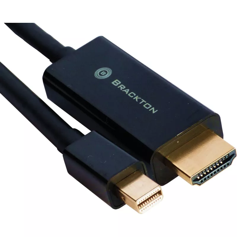 Кабель видео Brackton Cable miniDP-HDMI - 2.0m - Brackton MDP-HDE-0200.B, 2.0 m, mini DisplayPort to HDMI, digital interface cable, bulk packing