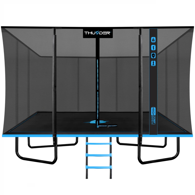 Trambulina THUNDER OUTSIDE PHENOM 10FT*14FT, 305×427 CM, CU PLASA DE PROTECTIE EXTERIOARA, BLUE