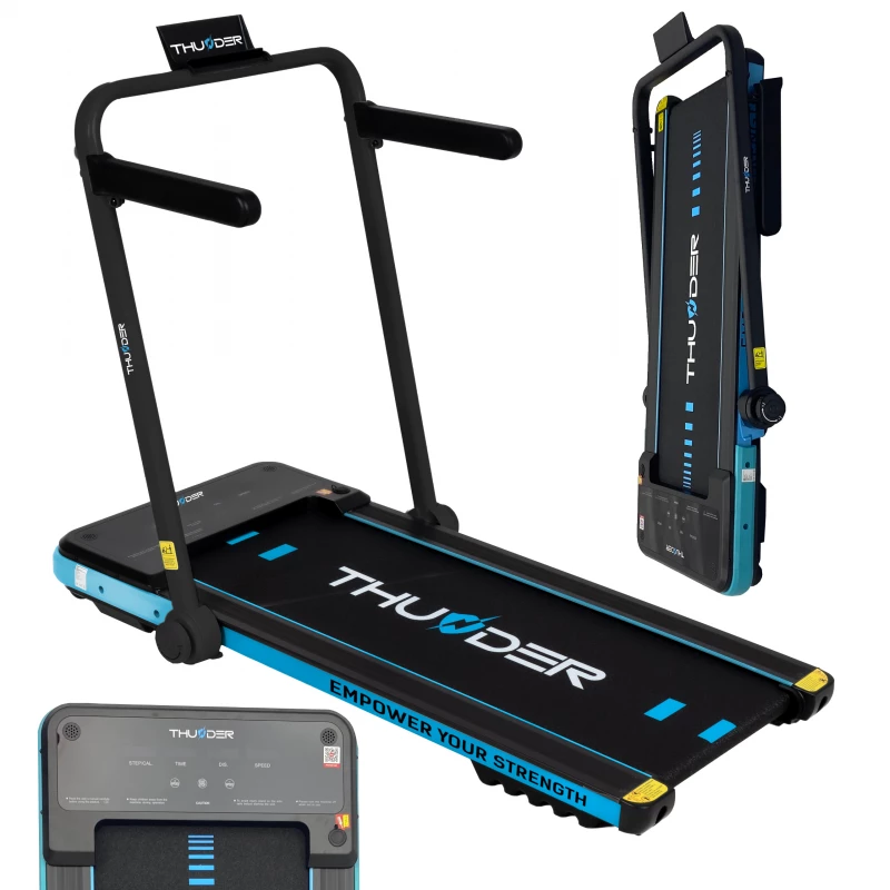 Беговая дорожка THUNDER IMPACT, Bluetooth,  Blue, viteza maxima 12km/h, maxima suportata 130kg