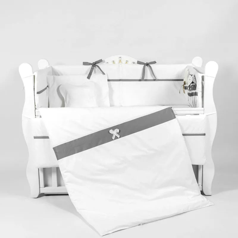 Lenjerie de pat PM SET LENJERIE 8 PIESE ELEGANCE GRI