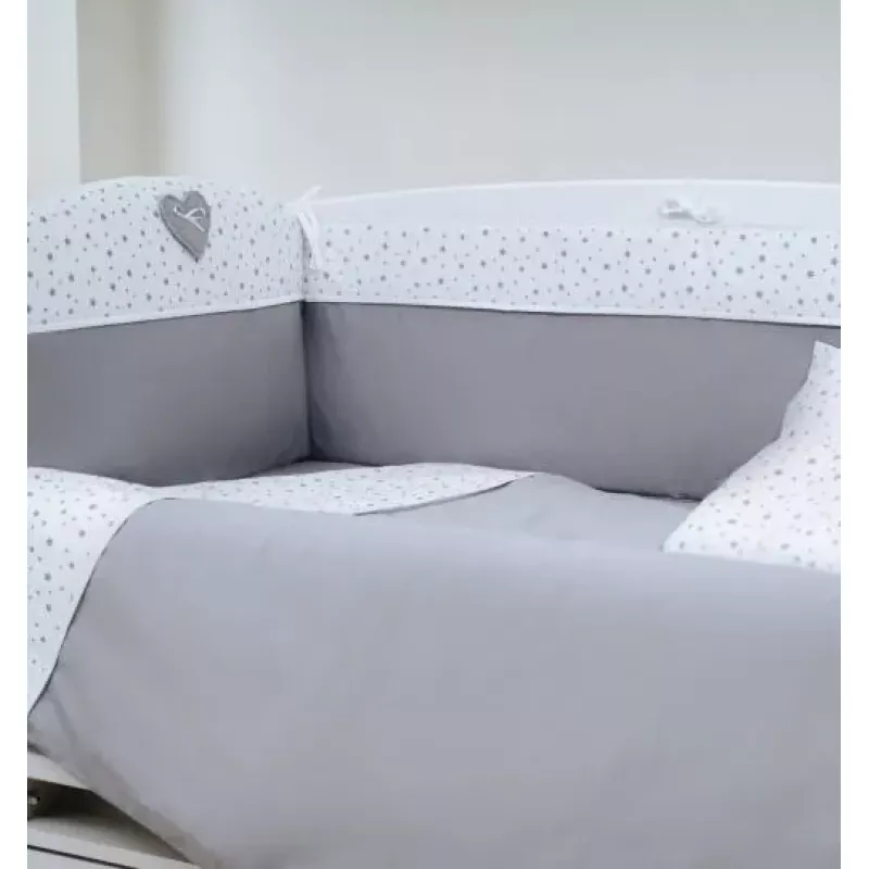 Lenjerie de pat PM SET LENJERIE 8 PIESE CONFORT STELE GRI