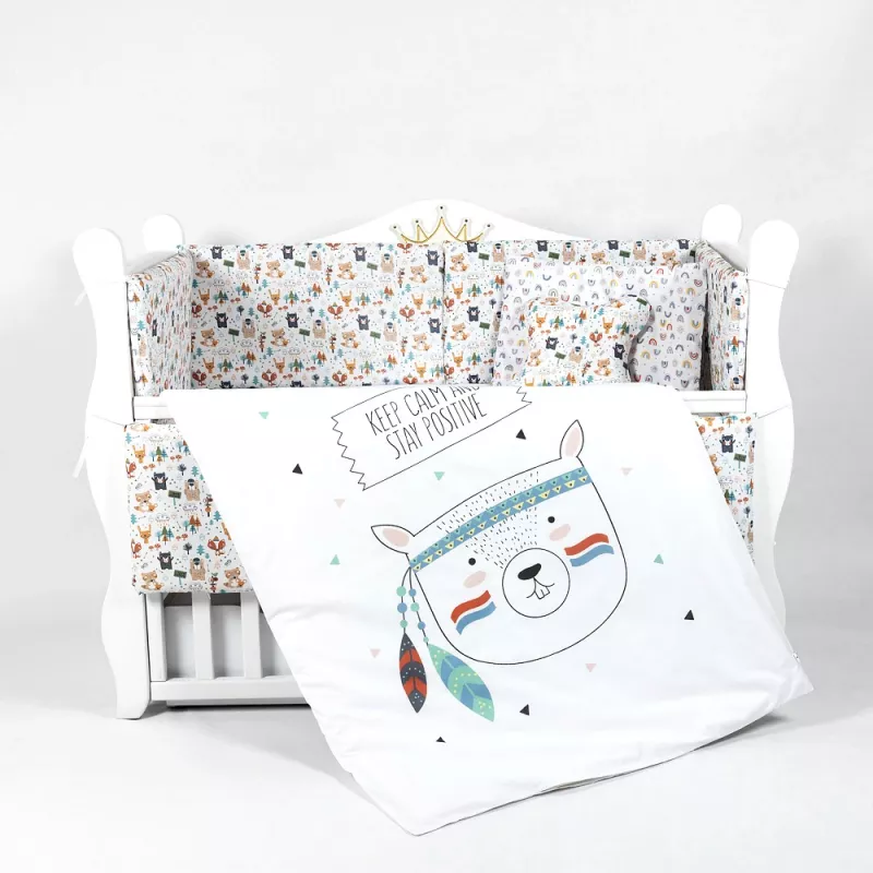 Lenjerie de pat PM SET LENJERIE 8PIESE BABY+ FORREST BLUE