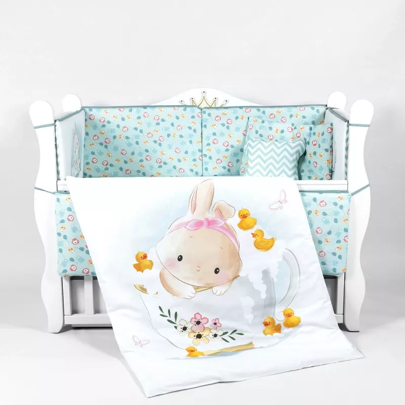 Постельное белье (комплект) PM Set lenjerie 8piese Baby+ Little Bunny