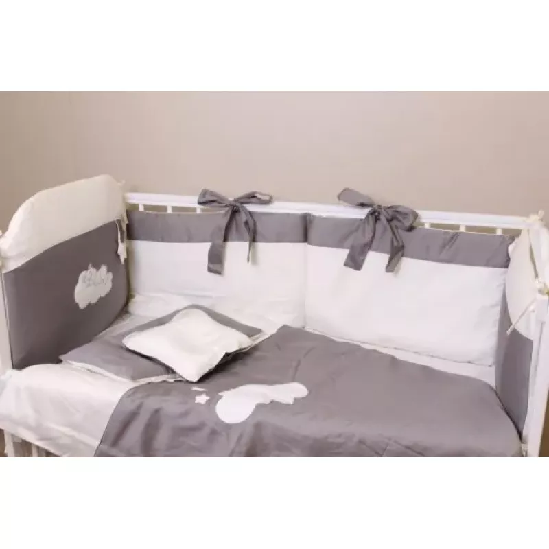 Lenjerie de pat PM SET LENJERIE 8 PIESE SATIN URS GRI