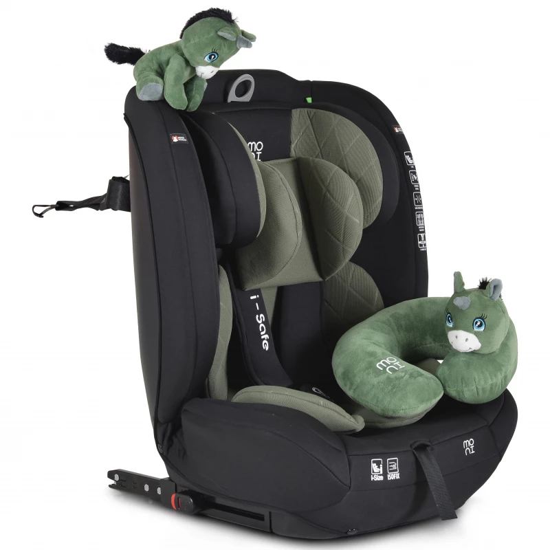 Автокресло детская PM Scaun auto 9-36 kg (i-Size) Moni Isafe Green