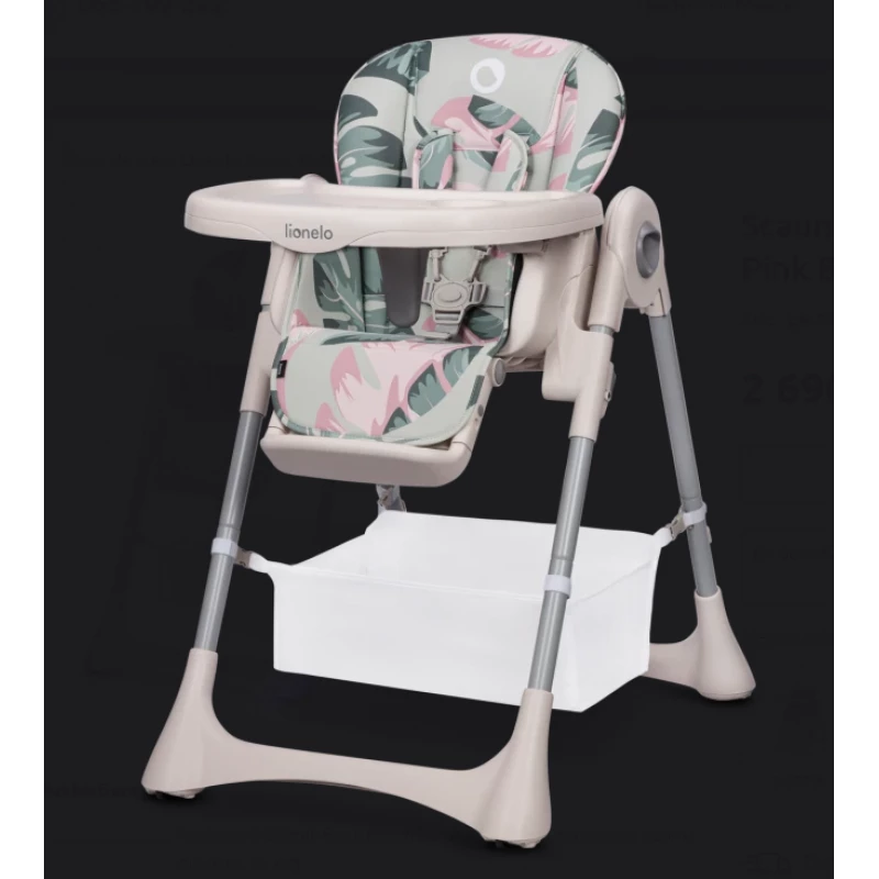 Стульчик для кормления PM Scaun de masa Lionelo Zanna Pink BubbleGum