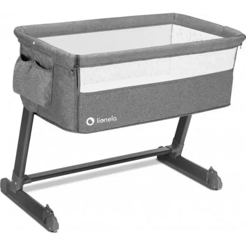 Кроватка PM Patuc co-sleeper Lionelo Theo Grey Stone Natural