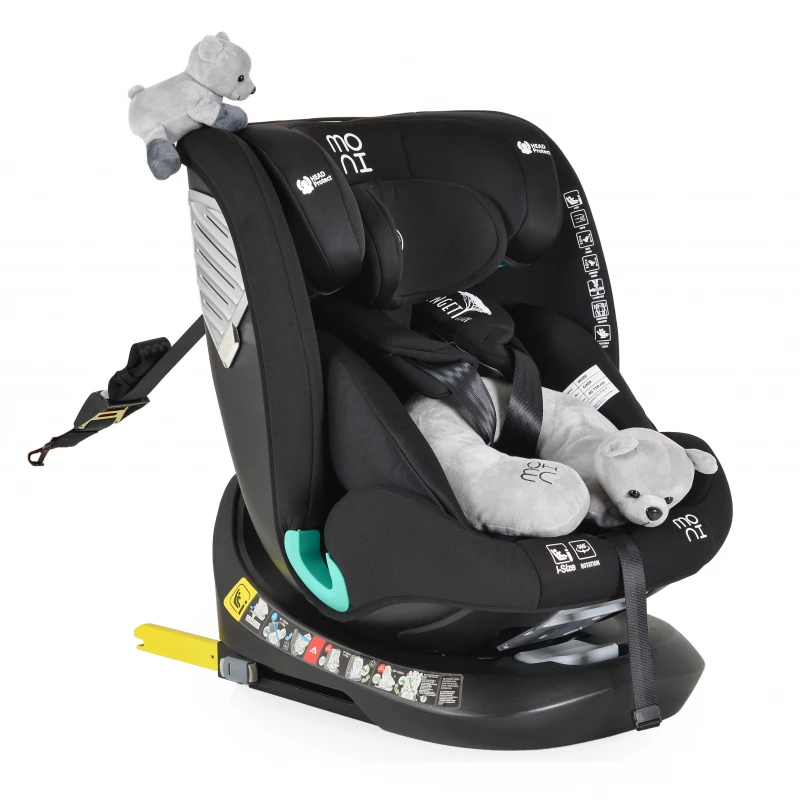 Автокресло детская PM Scaun auto 0-36kg (i-size40-150cm) Isofix360 Moni Serengeti Black