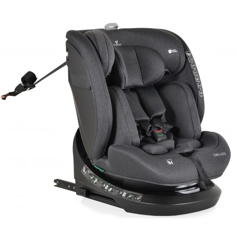 Автокресло детская PM Scaun auto 0-36kg (i-size40-150cm) Isofix360 Moni Draco Black
