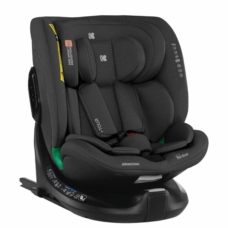 Автокресло детская PM Scaun auto 0-36kg (40-150 cm) isofix Kikkaboo i-Tour Black