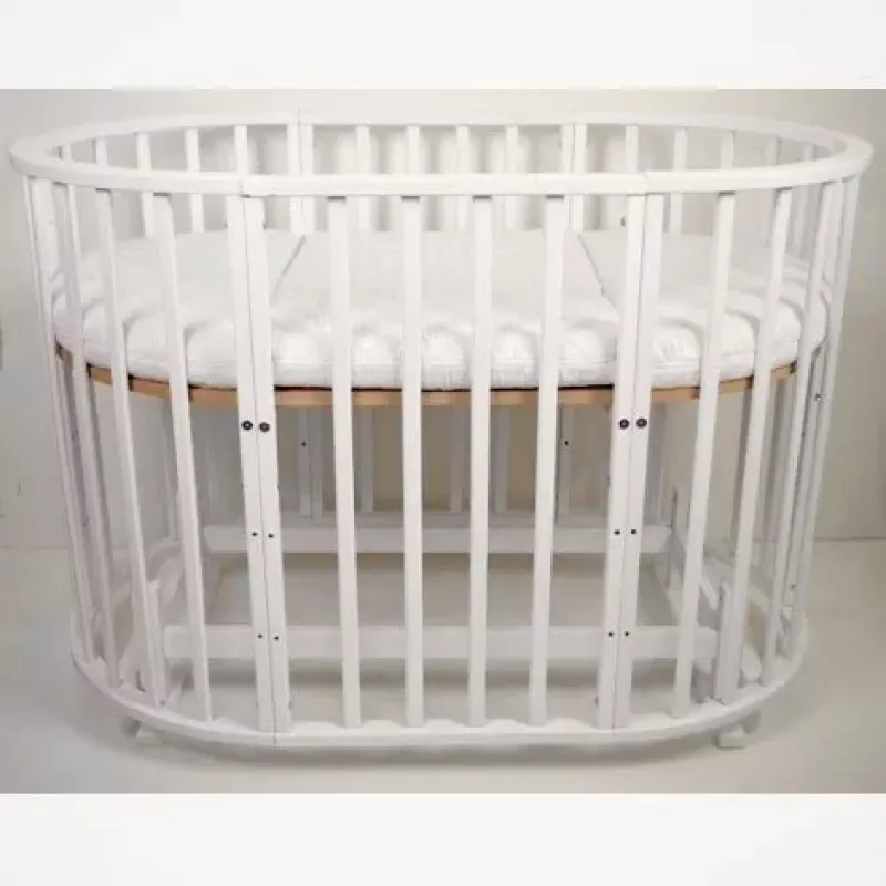 Кроватка PM Patuc Oval (8in1) Kuzea Soare f/s ivory