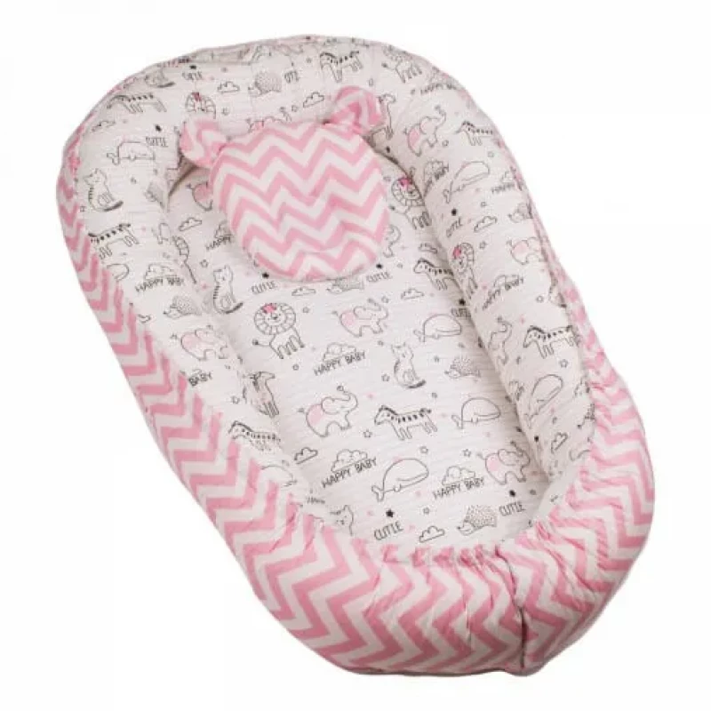 Lenjerie de pat PM BABYNEST HAPPYBABY ROZ
