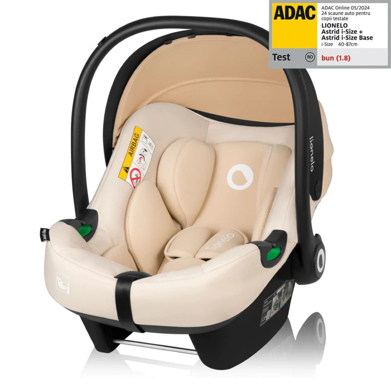 Автокресло детская PM Scoica auto 0-13kg Lionelo Astrid I-Size Beige Sand