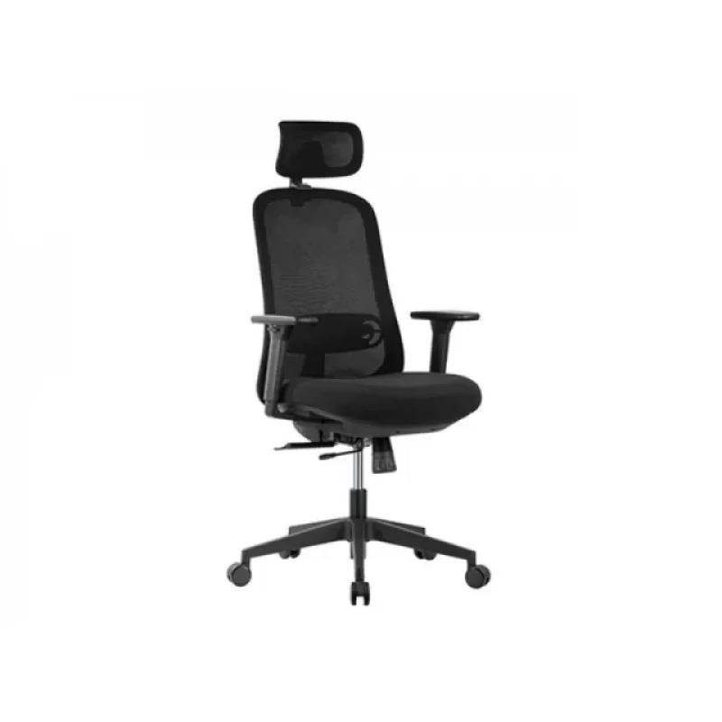 Fotoliu Gaming Lumi ERGONOMIC OFFICE CHAIR CH05-24, BLACK, ADJUSTABLE HEADREST, LUMBAR SUPPORT, BREATHABLE MESH BACK, 3D ARMREST, PNEUMATIC SEAT-HEIGHT ADJUSTMENT, SEAT DEPTH ADJUSTMENT, NYLON BASE, PU CASTER, 100MM CLASS 3 GAS LIFT, WEIGHT CAPACITY 150 KG
