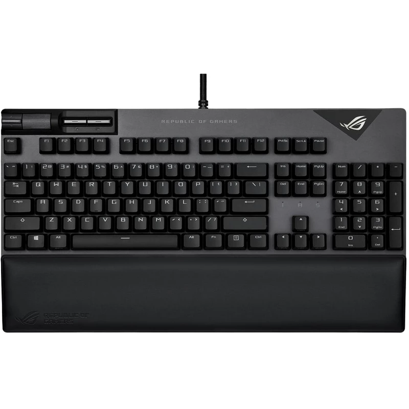 Gaming keyboard ASUS Gaming Keyboard Asus ROG Strix Flare II, Mechanical, Red SW, PBT, Media Controls, Wrist rest, USB passthrough, RGB, Macro, 2m, USB, EN/RU, Gunmetal