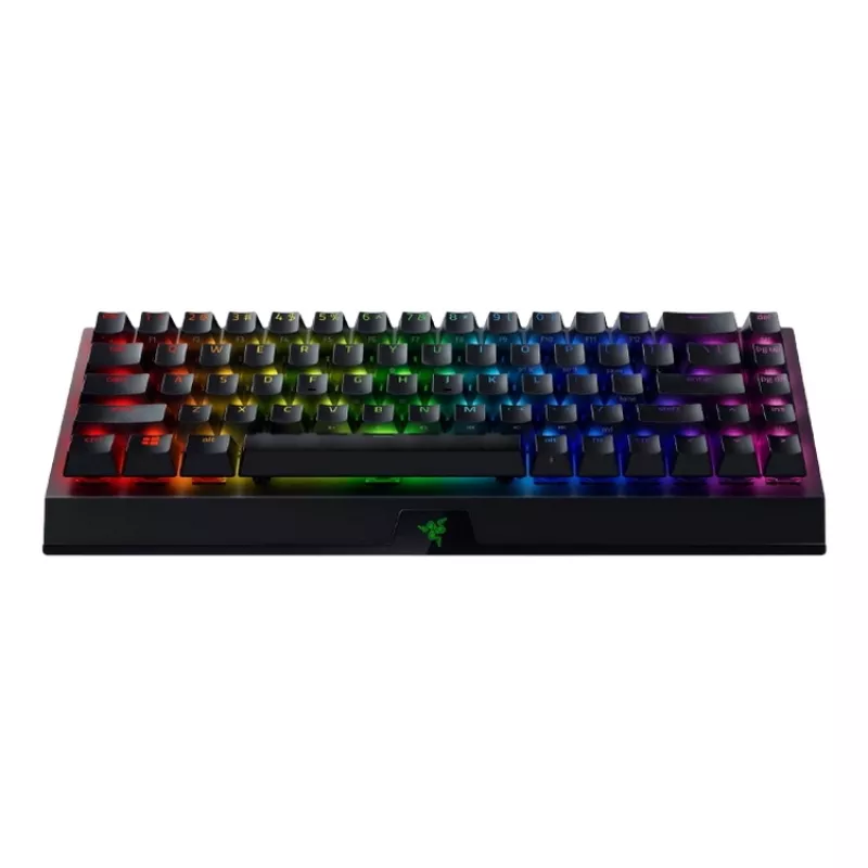 Gaming keyboard RAZER GAMING WIRELESS KEYBOARD  BLACKWIDOW V3 MINI, MECHANICAL, 65% FORM FACTOR, TACTILE SW, BLACK KEYCAPS, ALUMINUM, MACRO, RGB, 2.4 GHZ+BT, EN, BLACK