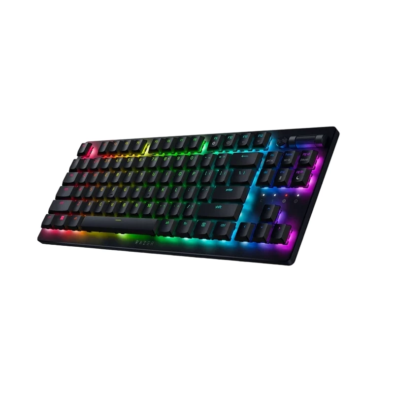 Gaming keyboard RAZER GAMING WIRELESS KEYBOARD  DEATHSTALKER V2 PRO, MECHANICAL, TENKEYLESS, OPT.LINEAR SW, LOW-PROFILE, ALUMINIUM, MACRO, RGB, 2.4GHZ+BT, EN, BLACK