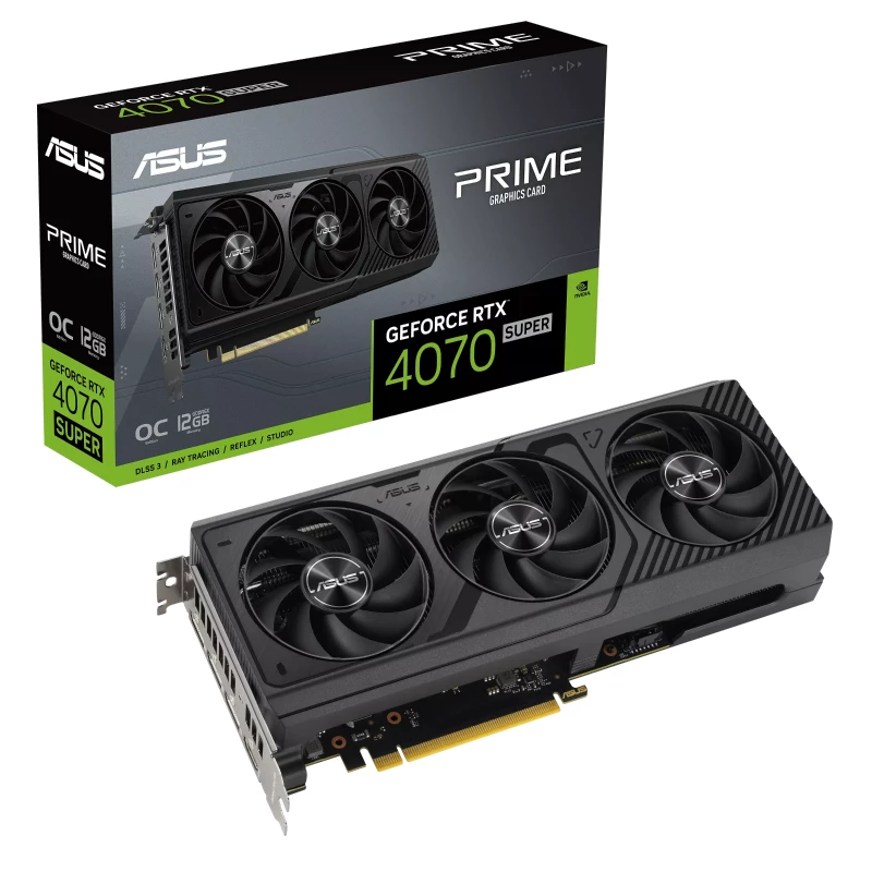 Placa video ASUS VGA ASUS RTX4070 Super 12GB GDDR6X Prime OC (PRIME-RTX4070S-O12G)