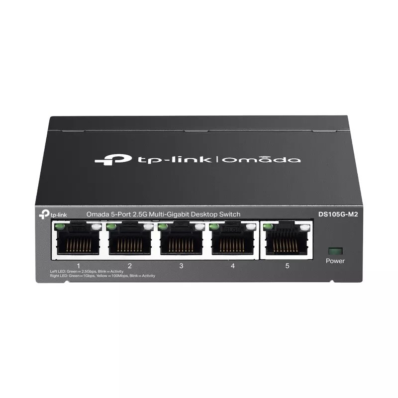 Comutator de retea TP-LINK .5-PORT 10/100/2500MBPS OMADA SWITCH  "DS105G-M2", STEEL CASE