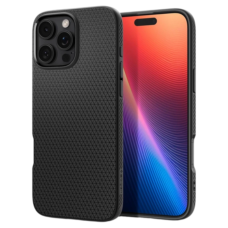 Husa Spigen IPHONE 16, LIQUID AIR, MATTE BLACK