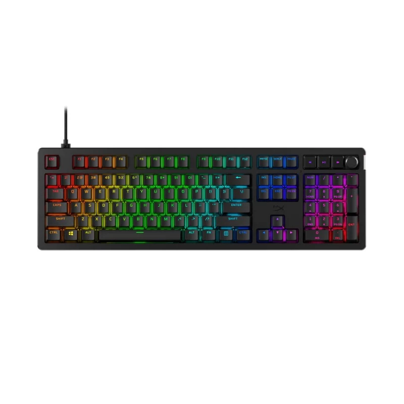Gaming keyboard HyperX ALLOY RISE RGB MECHANICAL GAMING KEYBOARD (US), MECHANICAL KEYS ( LINEAR SWITCHES) BACKLIGHT (RGB), ULTRA-CUSTOMIZABLE, HOT-SWAPPABLE KEY SWITCHES, AMBIENT LIGHT SENSOR, SOLID-STEEL FRAME, USB
