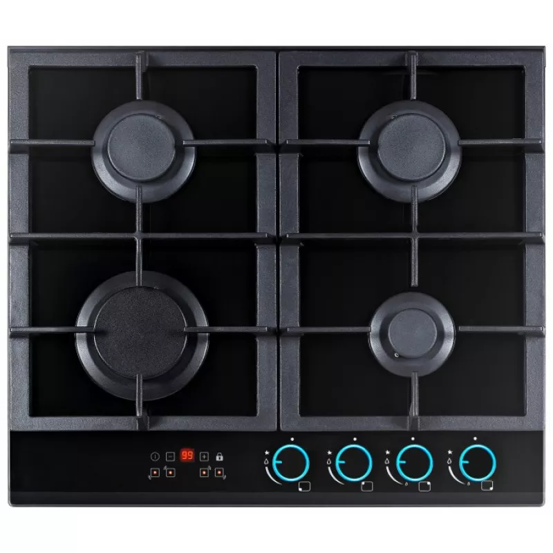 Варочная газовая панель BACKER NONA 6033 Timer Light, Black