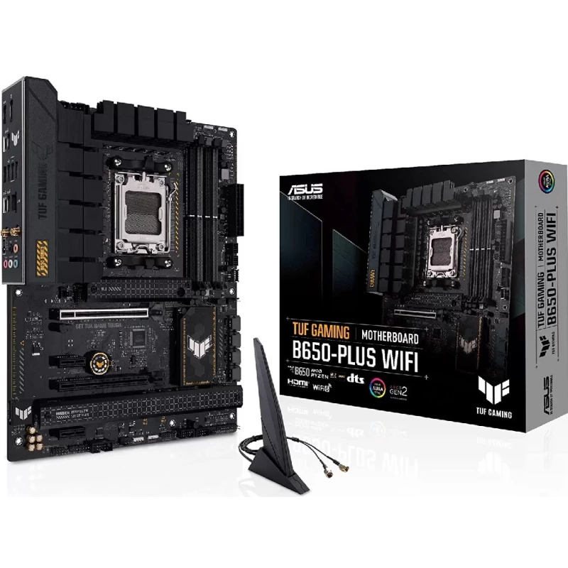 Placa de baza ASUS TUF GAMING X870-PLUS WIFI AMD X870, AM5, DUAL DDR5 8000+ MHZ, PCI-E 5.0 X16, HDMI/2XUSB4 USB TYPE-C DISPLAY OUTPUT, SATA&PCIE RAID, M.2 PCIE 5.0 X4 SOCKET, 2XM.2 PCIE 4.0 X4, SB 8-CH., WIFI7 (PLACA DE BAZA/МАТЕРИНСКАЯ ПЛАТА)