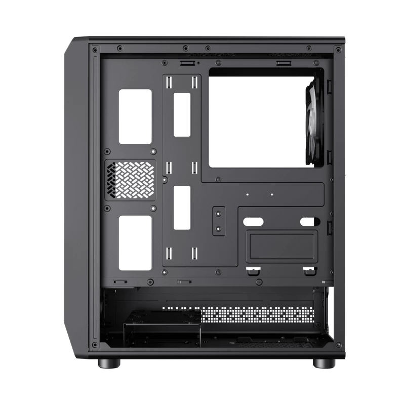 Корпус без БП GAMEMAX CASE ATX  FORGE AB, W/O PSU, 0.5MM, 6X120MM ARGB, FRONT MESH, TEMPERED GLASS, DUST FILTER, 1XUSB-C, 1XUSB2.0, 1XUSB3.0, 3X2.5", 2X3.5", BLACK