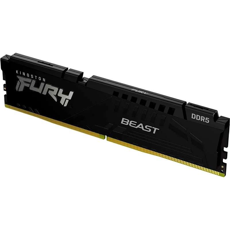 RAM KINGSTON 16GB DDR5-5600MHZ  FURY BEAST (KF556C36BBE-16), CL36-38-38, 1.25V, AMD EXPO 1.0/INTEL XMP 3.0, BLACK