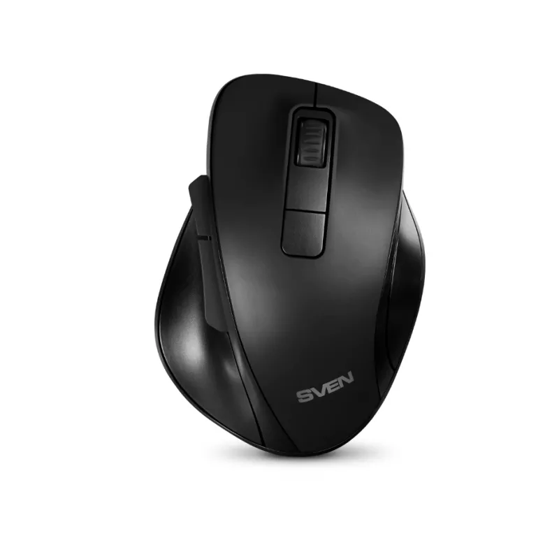 Mouse wireless SVEN WIRELESS MOUSE  RX-525SW, 800-1600, 6 BUTTONS, ERGONOMIC, 74G., 1XAA, 2.4GHZ, BLACK