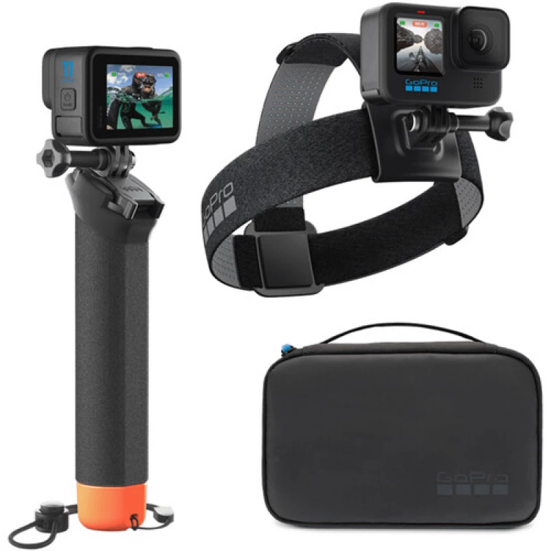 Accesorii Camere de Actiune GoPro ADVENTURE ACCESSORIES KIT, INCLUDES: 1X HEAD STRAP + QIUICK CLIP 2.0, 1X FLOATING HAND GRIP, 1X TRANSPORT BAG, 216X137X64MM, 240G