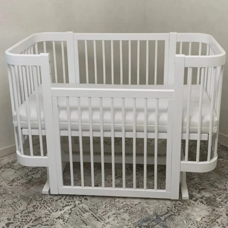 Кровать-колыбель PM Patuc Kuzea Elza f/s (alb) cu balansare longitudionala