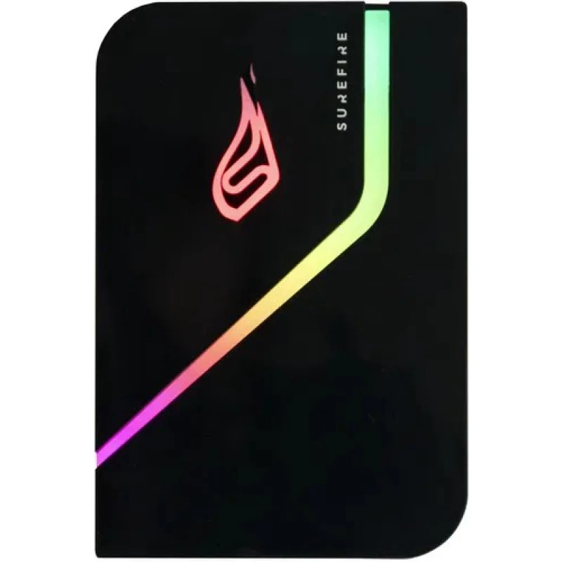 Жёсткий диск внешний VERBATIM 2.5" External SSD 1.0TB Surefire PyroDrive Gaming SSD (by Verbatim), USB 3.2 Gen 1, Black, RGB Lighting, Transfer Speed: up to 5Gbps, USB-C adapter included, Nero Backup Software