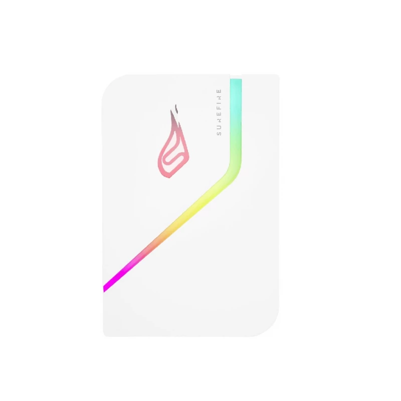 Жёсткий диск внешний VERBATIM 2.5" EXTERNAL SSD 1.0TB SUREFIRE PYRODRIVE GAMING SSD (BY ), USB 3.2 GEN 1, WHITE, RGB LIGHTING, TRANSFER SPEED: UP TO 5GBPS, USB-C ADAPTER INCLUDED, NERO BACKUP SOFTWARE