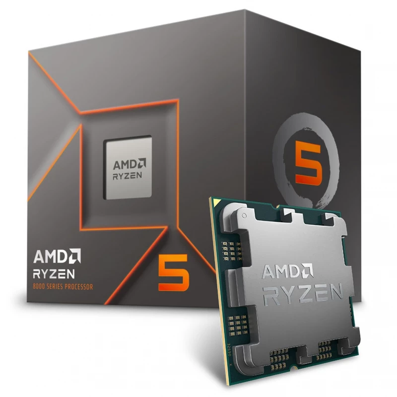 Процессор AMD AMD Ryzen™ 5 8400F, Socket AM5, 4.2-4.7GHz (6C/12T), 6MB L2 + 16MB L3 Cache, No Integrated Graphics, 4nm 65W, Zen4, Unlocked, tray