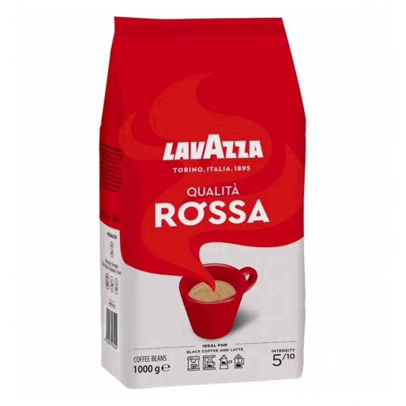 Cafea LAVAZZA КОФЕ В ЗЕРНАХ 1КГ ЧЕРНЫЙ  QUALITA ROSSA
